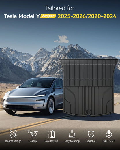 Floor Mats / Trunk Mat for Tesla Model Y Juniper 2025-2026 (Not Fit 2026 Model Y Standard Range) Thorex™ All Weather Protection