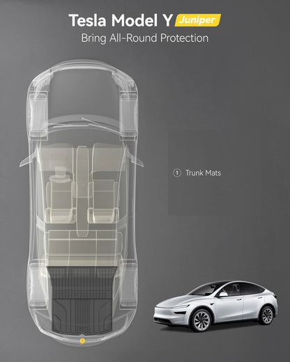Floor Mats / Trunk Mat for Tesla Model Y Juniper 2025-2026 (Not Fit 2026 Model Y Standard Range) Thorex™ All Weather Protection