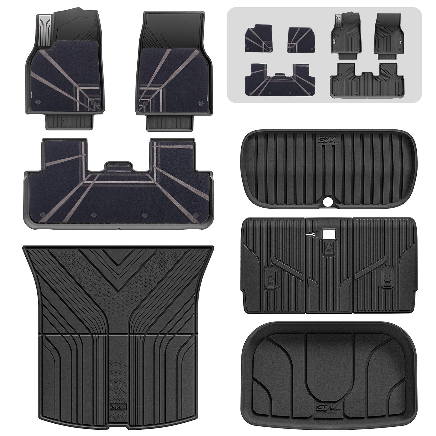 Floor Mats / Trunk Mat for Tesla Model Y Juniper 2025-2026 (Not Fit 2026 Model Y Standard Range) Thorex™ All Weather Protection