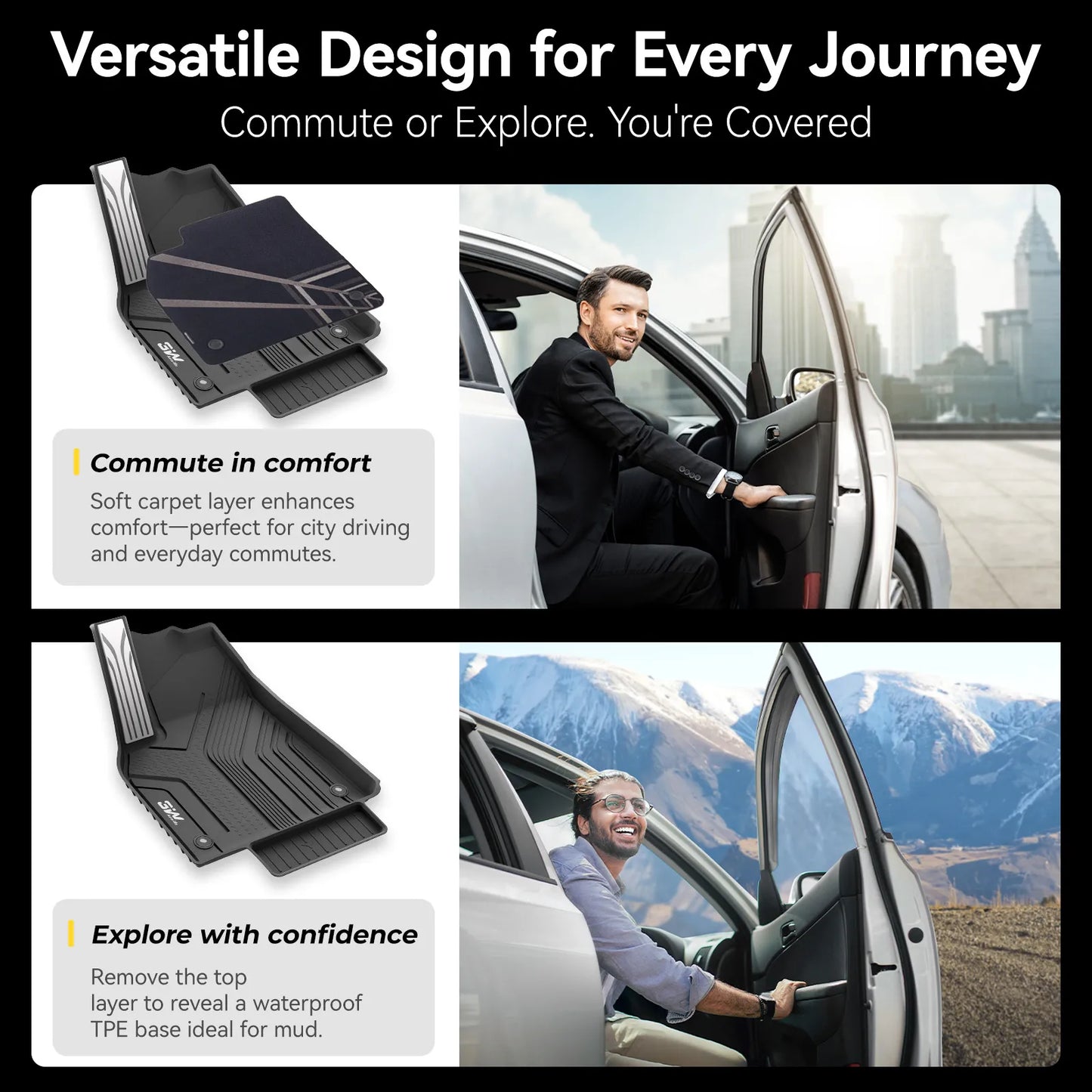 Floor Mats / Trunk Mat for Tesla Model Y Juniper 2025-2026 (Not Fit 2026 Model Y Standard Range) Thorex™ All Weather Protection
