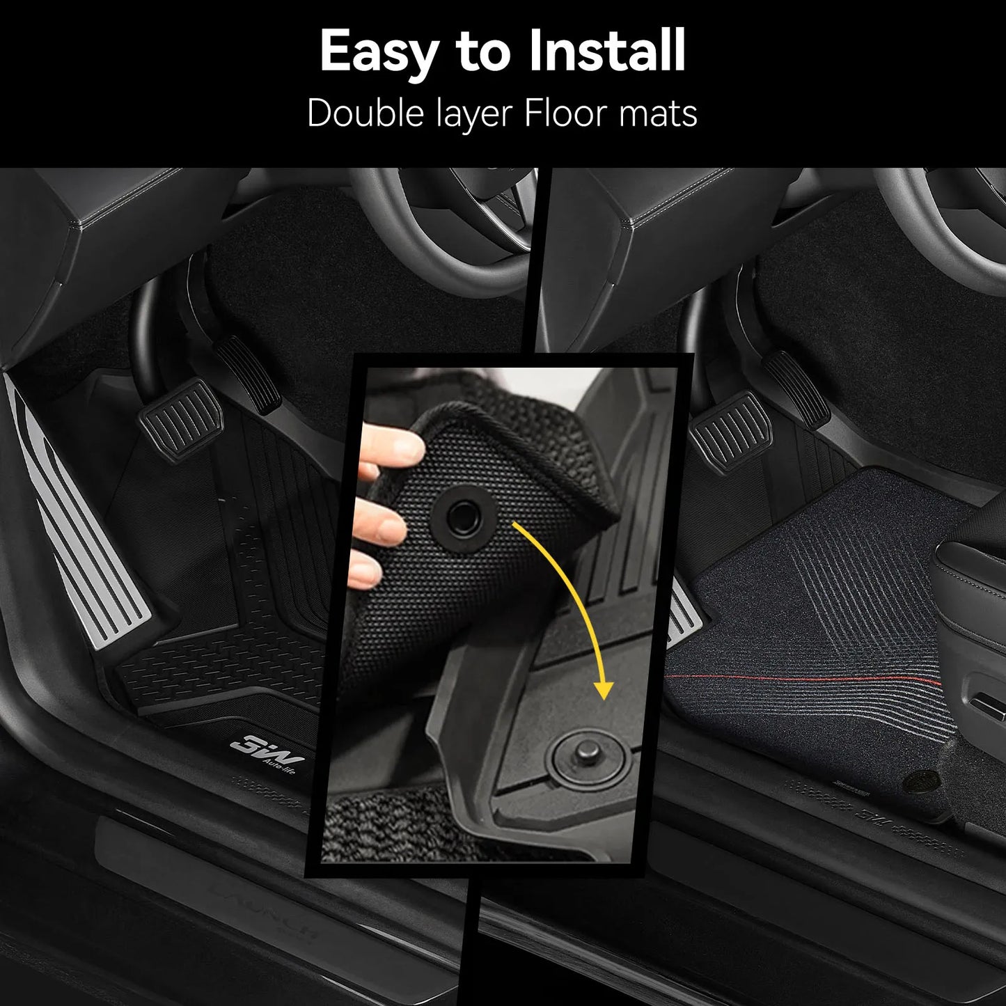 Floor Mats / Trunk Mat for Tesla Model Y Juniper 2025-2026 (Not Fit 2026 Model Y Standard Range) Thorex™ All Weather Protection