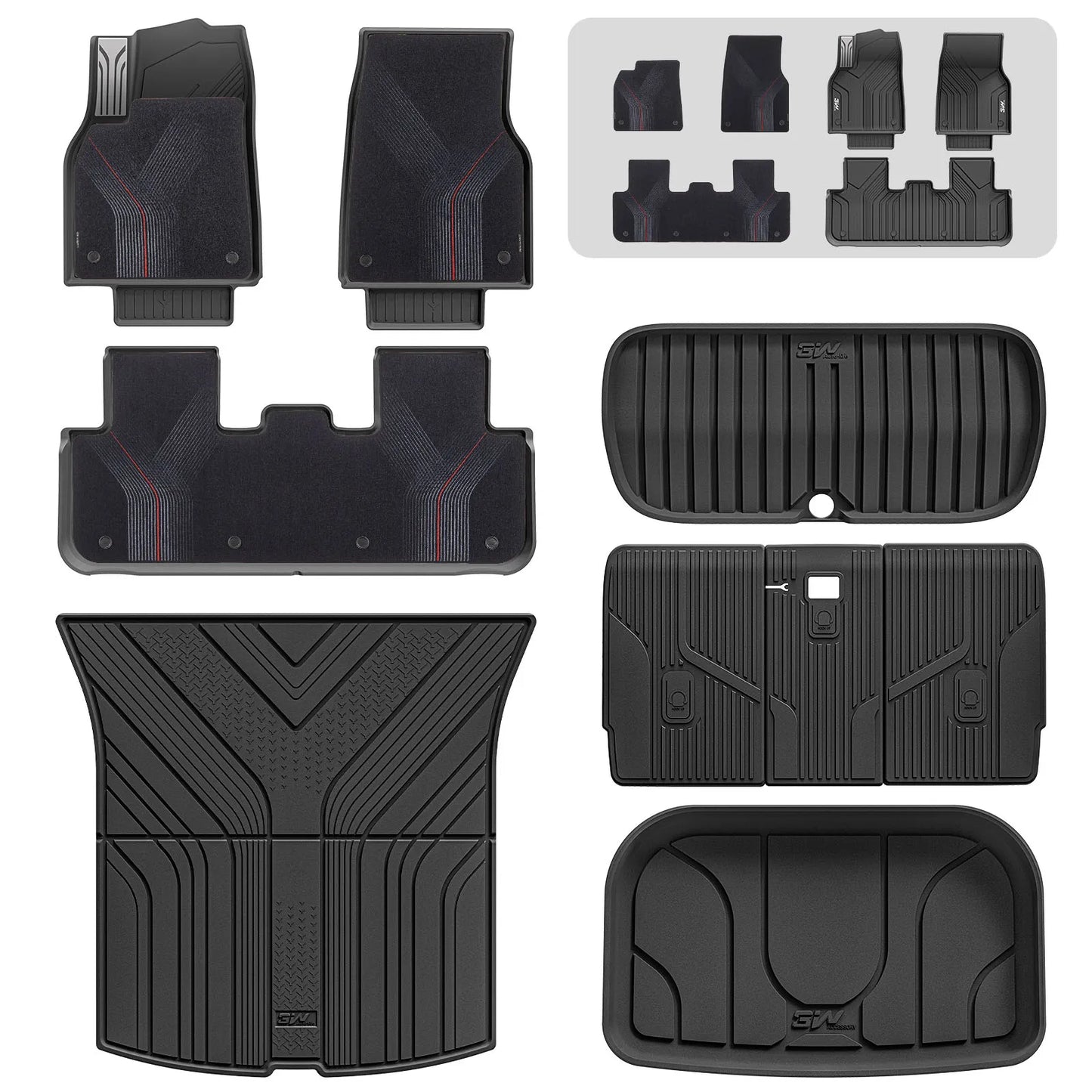 Floor Mats / Trunk Mat for Tesla Model Y Juniper 2025-2026 (Not Fit 2026 Model Y Standard Range) Thorex™ All Weather Protection