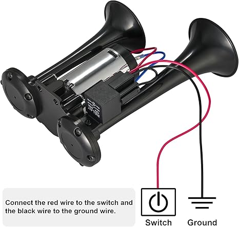 130dB Ultra-Loud Dual Air Horn Kit with Upgraded Compressor