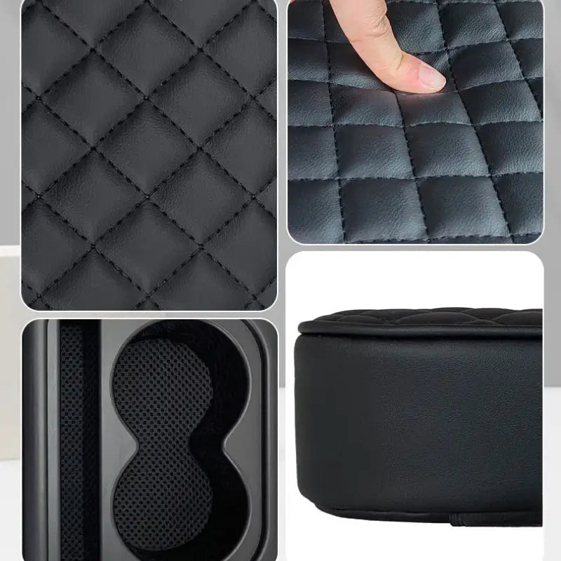 Multi-Function Car Armrest Cushion with Built-In Cup Holder and Tissue Box