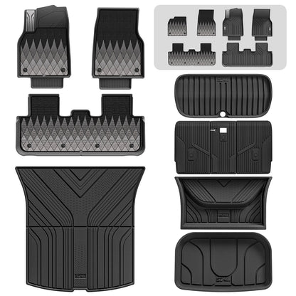 Floor Mats / Trunk Mat for Tesla Model Y Juniper 2025-2026 (Not Fit 2026 Model Y Standard Range) Thorex™ All Weather Protection