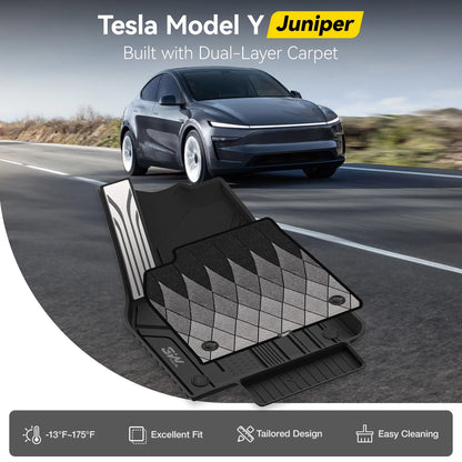 Floor Mats / Trunk Mat for Tesla Model Y Juniper 2025-2026 (Not Fit 2026 Model Y Standard Range) Thorex™ All Weather Protection