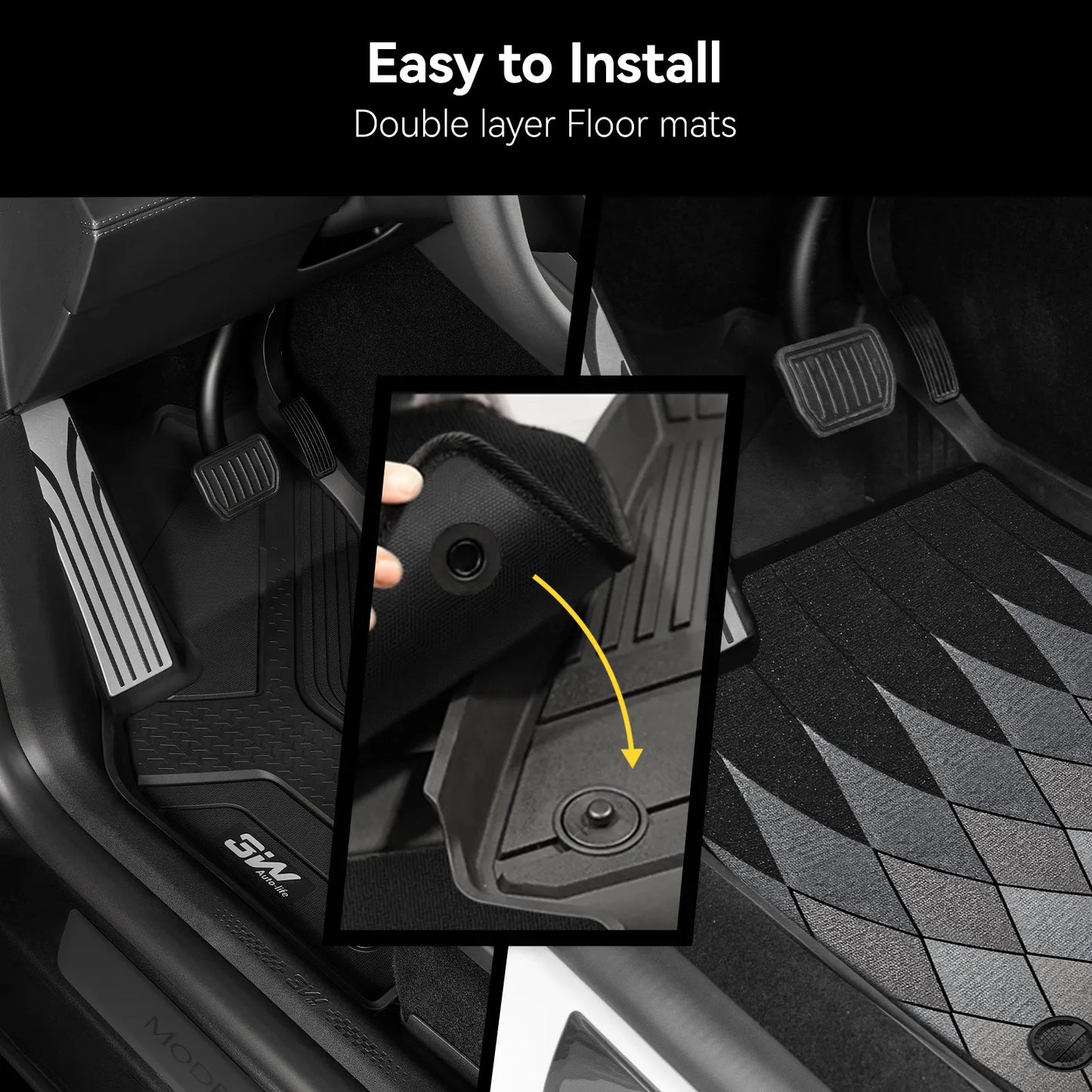 Floor Mats / Trunk Mat for Tesla Model Y Juniper 2025-2026 (Not Fit 2026 Model Y Standard Range) Thorex™ All Weather Protection