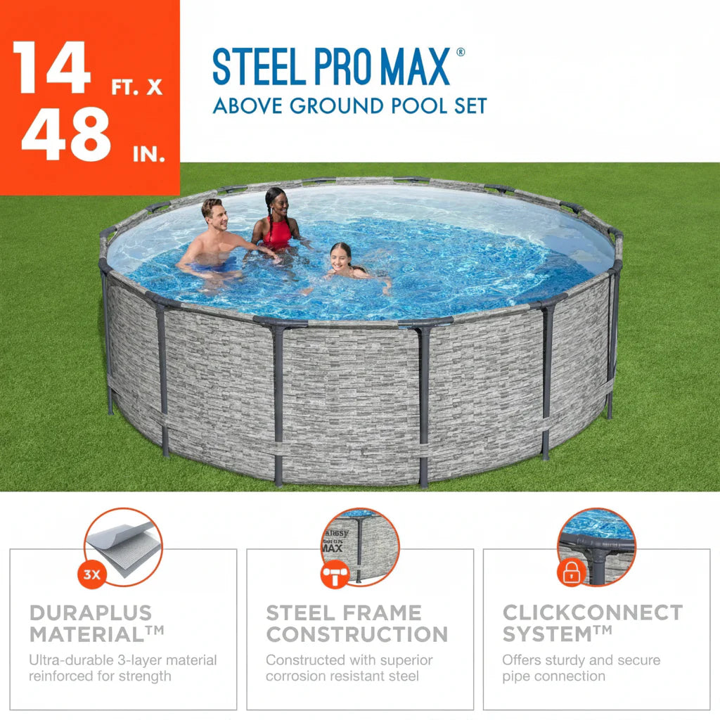 Ground Swimming Pool with Pump & Cover